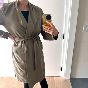 American Apparel olive green trench coat